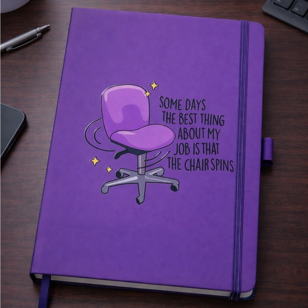 Purple Office Chair Notebook